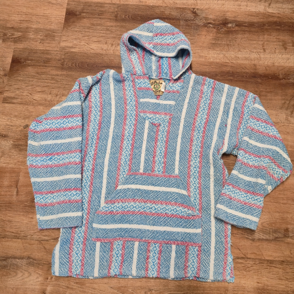 Baja Joe Grecas Sky Pullover Poncho Hoodie eco-friendly recycled fiber Medium